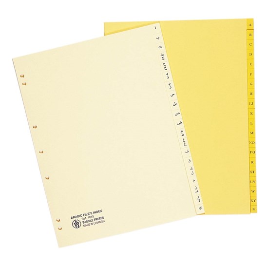 Files Index Sep. Bristol 180g- Ar- A4-Yellow