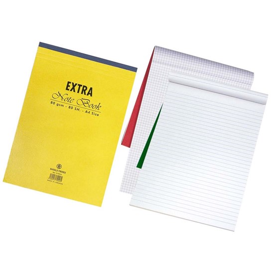 EXTRA Notebook 80g- Lines- A4- 80sh