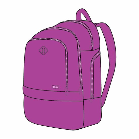 ROCO Backpack Fluo 3 Zip. 20 Violet+P.Case