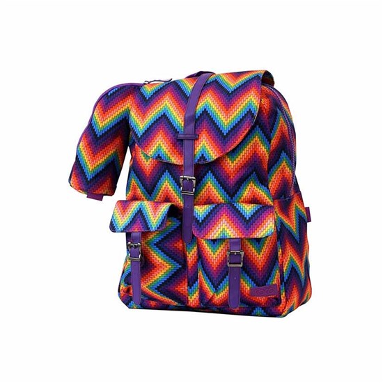 ROCO Backpack Printed Rainbow 1 Zip. 16+P.Case