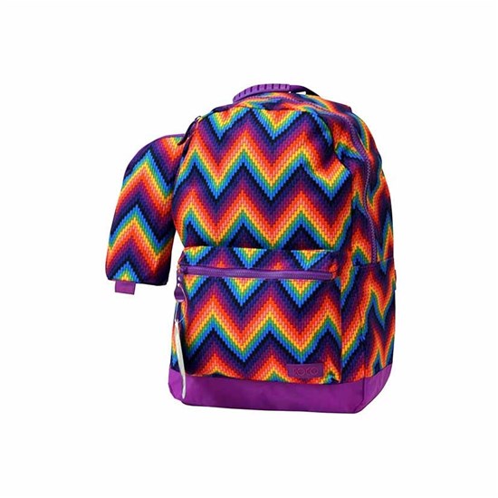 ROCO Backpack Printed Rainbow 2 Zip. 18 +P.Case