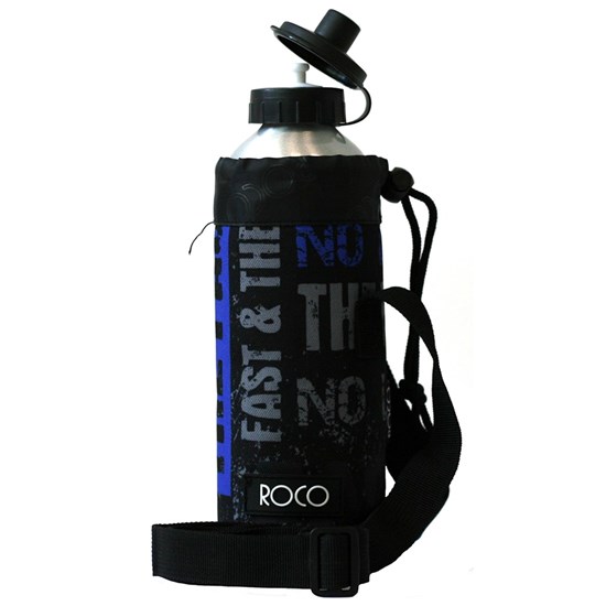 ROCO Water Bottle Alum w/holder HD City Bk 1000ml