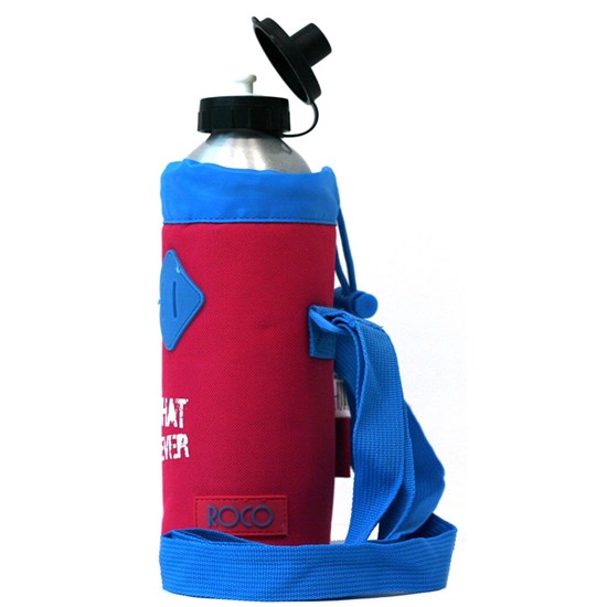 ROCO Water Bottle Alum w/holder FBM 1000ml Pk/Cy
