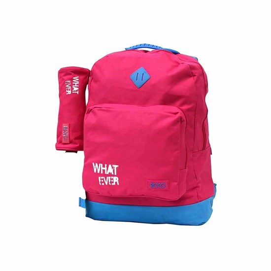 ROCO Backpack Basic 2 Zip. 17 Pink/Cyan+P.Case