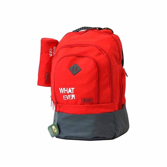 ROCO Backpack Basic 3 Zip. 20 Red/Grey+P.Case