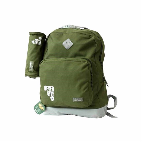 ROCO Backpack Basic 2Zip. 17Army Grn/Grey+P.Case