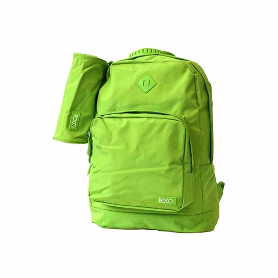 ROCO Backpack Fluo 2 Zip. 17L.Green+P.Case