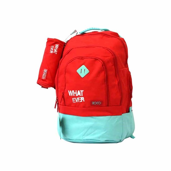ROCO Backpack Basic 3 Zip. 20 Red/Green+P.Case