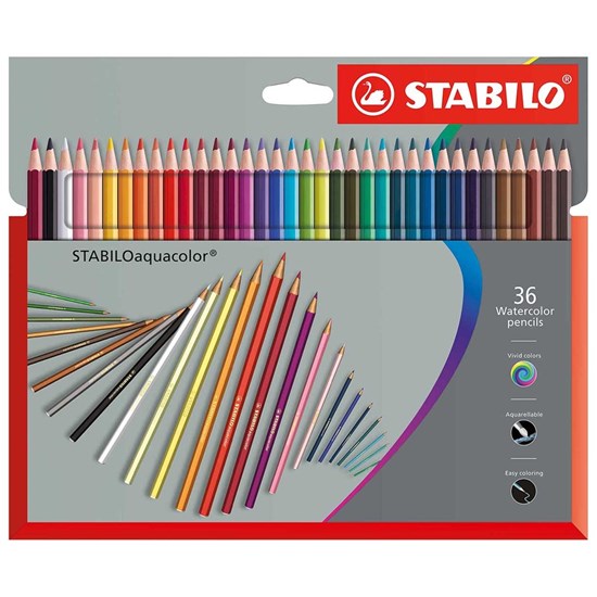1636-7 Aquacolor pencil 36 colors in cardboard