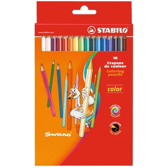 1918/77-01 Coloring pencils 18 colors in cardboard