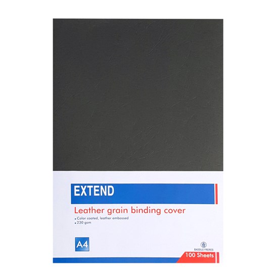 EXTEND leather grain bind. cov 100sh 230g A3 Black