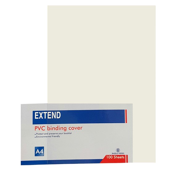 EXTEND PVC transp.bind.cov.100sh- 200mic- A4 Clear