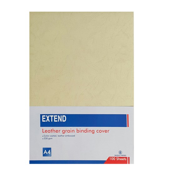 EXTEND leather grain bind. cov 100sh 230g A4 Beige