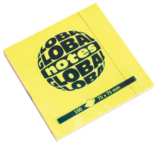 Global Notes 75gsm 100sh 75x75mm 4 Mix Fluo colors