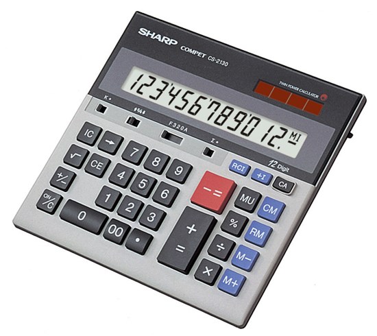 SHARP Desk Calculator Large 12 Digits 2 Memories