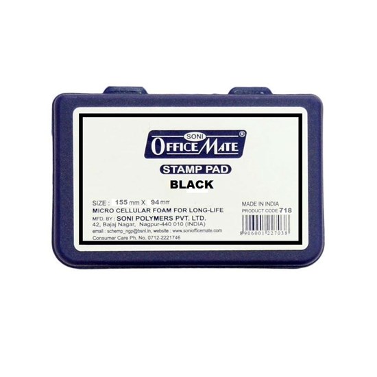 OFFICE MATE Stamp Pad Large 155 mm x 94 mm  Black