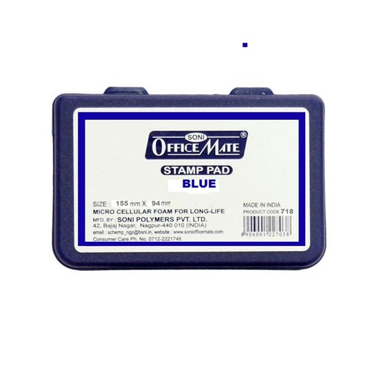 OFFICE MATE Stamp Pad Large 155 mm x 94 mm - Blue