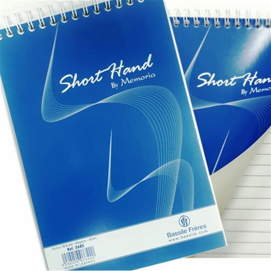 SHORT HAND Notebook spiral 60g -13.3 x 19.8 cm