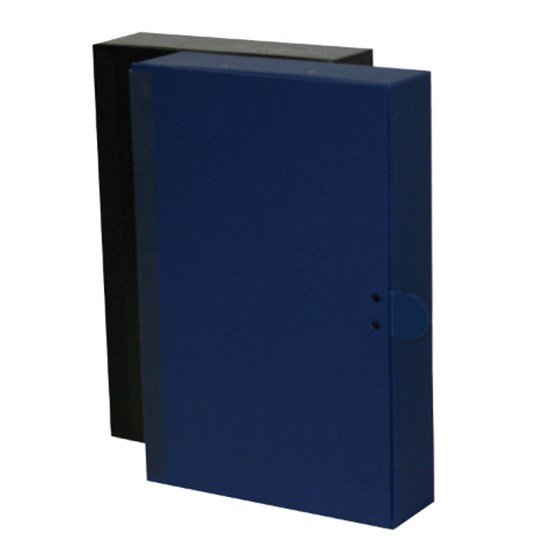 Archive Box w/lock & clip 38x24.5x7.5cm- Blue