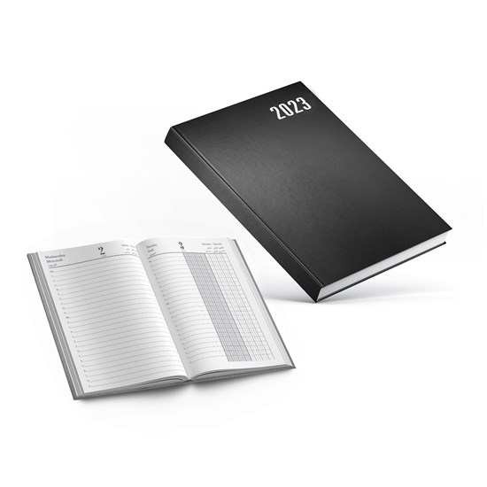 2023 Daily Diary Hard Cover 2 Col L/O A5