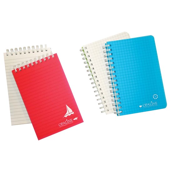 OPALINE Notebook spiral 70g- Quad. 9x14cm- 96sh