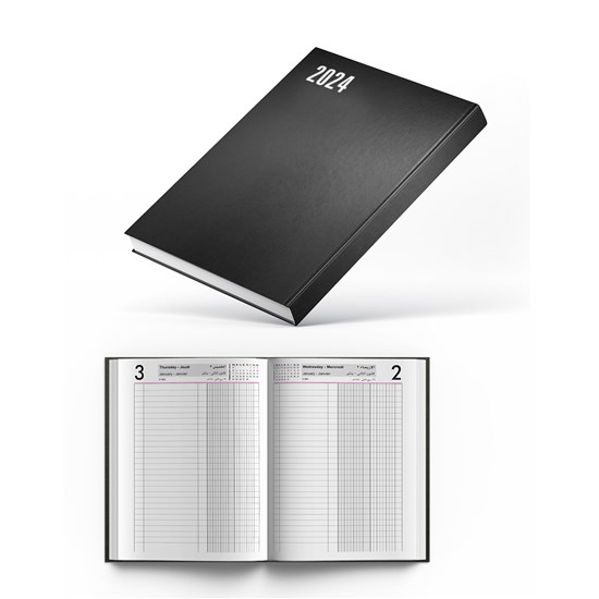 2024 Daily Diary Hard Cover 2 Columns R/O B5