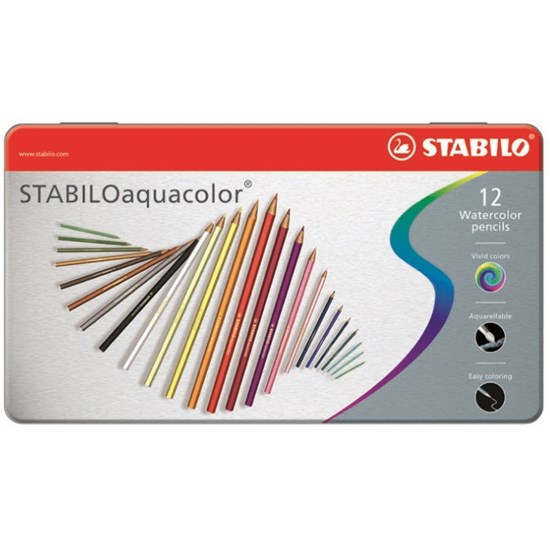 1612-4 Aquacolor pencil 12 colors in wallet