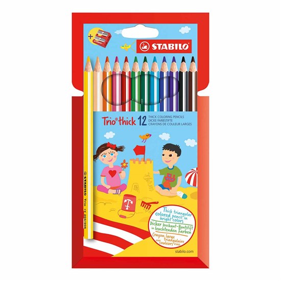 203/2-12 Trio 12pcs coloured pencil box