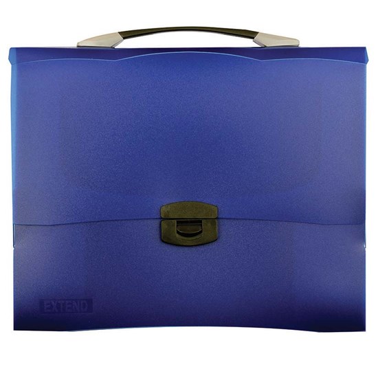 EXTEND Document Bag w/handle and lock-A4-Dark Blue