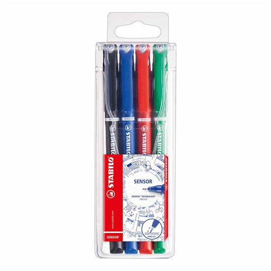 189/4 SENSOR fineliner 0.3mm 4 colors in Wallet