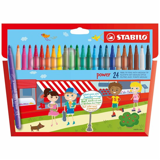280/24-01 POWER Coloring Pens Felt tip 24 colors
