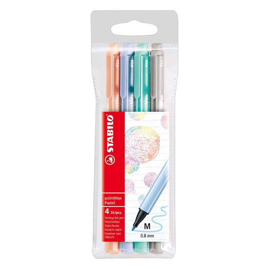 488/4-02 PointMAX 0.8mm 4 Pastel colors in Wallet
