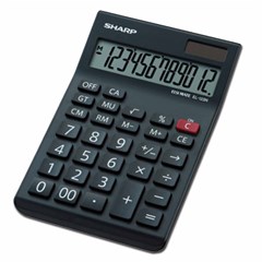 SHARP Desk Calculator large 12 Digits BK/BK