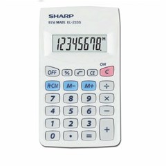 SHARP Pocket Calculator 8 Digits Blister Pack Wh