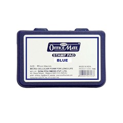 OFFICE MATE Stamp Pad Small 88 mm x 54 mm - Blue