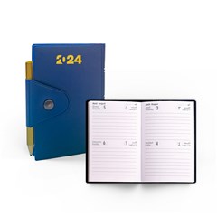 2024 Pocket Diary 2Days/P. R/O, Rivet, 6.5x10.5 c.