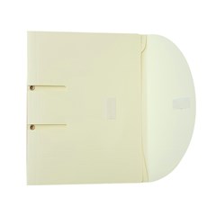 Wallet File A4 Bristol 300g Velcro Closure- Cream