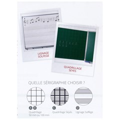 VANERUM white 120x200 Solfège (D) (Music Lines)