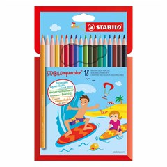 1618-6 Aquacolor pencil 18 colors in cardboard