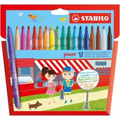 280/18-01 POWER Coloring Pens Felt tip 18 colors