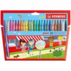 280/24-01 POWER Coloring Pens Felt tip 24 colors