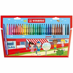 280/30-01 POWER Coloring Pens Felt tip 30 colors