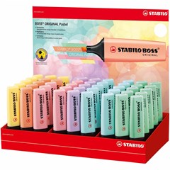 ST70/45-2 BOSS Pastel Disp. 45Pcs assorted in 6col