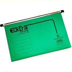 EXTRA Strong Susp File 210g W/Fastener&Label FC Gn