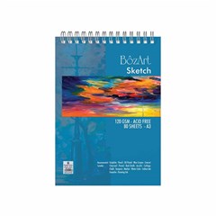 BOZART 120g Sketch Book Spiraled 80sh - A3