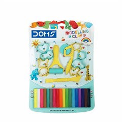 DOMS Modelling Clay 18Shade 225g +8Toys+1Spatula+1