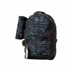 ROCO Backpack Printed Black 2 Zip. 18+P.Case