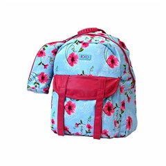 ROCO Backpack Floral Sky Blue 1 Zip. 17+P.Case