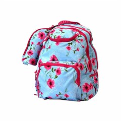ROCO Backpack Floral Sky Blue 3 Zip. 18+P.Case