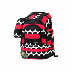 ROCO Backpack Printed Pink/Bk 3 Zip. 20+P.Case